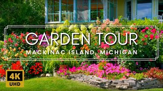 Mackinac Island Garden Tour of East amp West Bluffs  Amazing Homes and Gardens With Peaceful Music [upl. by Kir]