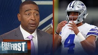 Cris and Nick react to Jerry Jones comparing Daks talent to Cam and Goff  NFL  FIRST THINGS FIRST [upl. by Eillod]