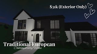 Traditional European Contemporary Home Exterior Only SpeedBuild [upl. by Aray464]