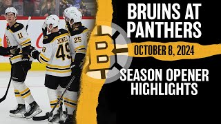 Bruins Highlights Boston Opens Season with Playoff Rematch at Florida [upl. by Gaylene953]