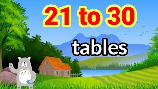 21 to 30 tables  Tables of 21 to 30  English tables [upl. by Htnnek]