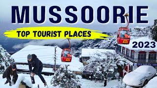 Mussoorie Trip 2023  Mussoorie Tourist Places  Budget Tour in December  Mussoorie Snowfall [upl. by Alyehs]