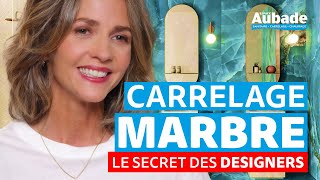 Carrelage IMITATION MARBRE  Le SECRET des DESIGNERS [upl. by Ycat]