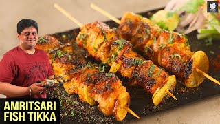 Amritsari Fish Tikka  Fish Kebab  Fish Tikka Restaurant Style  Fish Recipe By Prateek Dhawan [upl. by Sairacaz932]