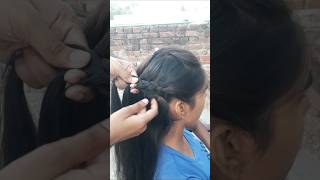 Hairstyle for girls short braids youtubeshorts hairstyles karwachauthspecial viralvideo [upl. by Anhpad153]