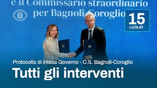 Firma del protocollo di intesa tra il Governo e il Commissario straordinario per BagnoliCoroglio [upl. by Notgnirrac]