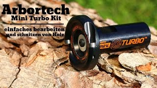 Arbortech Mini Turbo Kit einfaches bearbeiten und schnitzen von Holz [upl. by Atteselrahc]