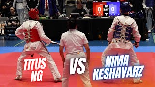 Taekwondo 2024 Korean Consul General Cup  Titus Ng vs Nima Keshavarz [upl. by Atirys]