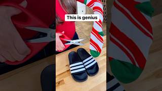 How to turn flip flops into slippers shoes socks feet slippers Christmas flipflops [upl. by Spracklen]