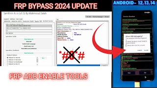 FRP Bypass 202425  New ADB Enable Tool  Exynos MTK SPD Qualcomm FRP Unlock All Tech Bangla [upl. by Mont90]