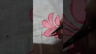 Handkerchief art painting flowers 🥰 [upl. by Leupold]