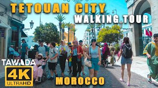 Tetouan Summer 2023 city walking tour  Morocco 4K UHD [upl. by Jerman692]