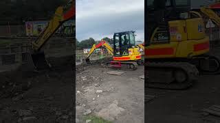 Giant Diggers at Diggerland UK [upl. by Thetes701]