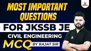 JKSSB JE 2022  JKSSB JE Civil  Most Important Questions  Rajat Sir [upl. by Fevre]