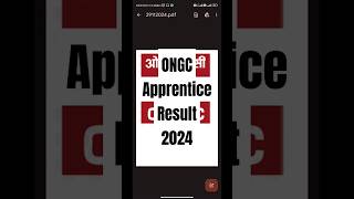 ONGC Apprentice Result 2024 shortsviral ongcapprentice ongcaprentice2024 shortvideo apprentice [upl. by Orabla300]