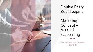 Accruals Accounting  the Matching Concept AAT Level 3 Advanced Bookkeeping Chapter 3 [upl. by Apostles]