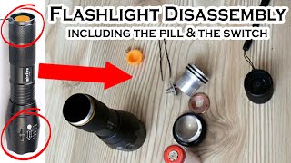 LED Flashlight Disassembly including the Pill amp Tailcap Switch  Atomic BeamOutlightGearLight [upl. by Ahsieken]