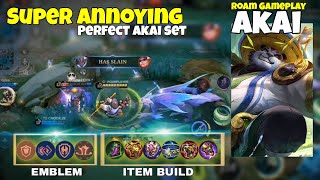 Akai Best Build and Emblem 2024  First Skill Flicker Combo  MLBB Roam Gameplay  MLBB [upl. by Otit272]