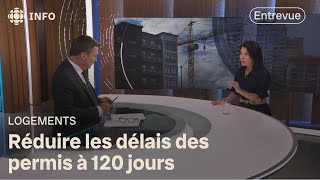 Accélérer la construction de logements  entrevue avec Valérie Plante [upl. by Lilllie304]