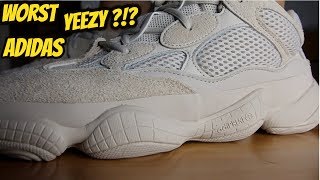 WORST ADIDAS YEEZY ADIDAS YEEZY 500 BLUSH REVIEWON FEET [upl. by Aseiram]