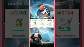 Mega Abomasnow ❄️ Carried Against Leader Cliff 😳  Pokemon Go 🌈 shorts [upl. by Aittam]