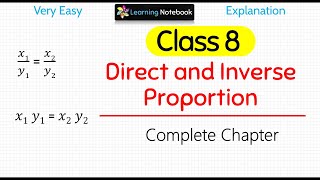 Class 8 Direct and Inverse Proportion [upl. by Azzil]