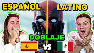 REACCIÓN a DOBLAJE LATINO 🇲🇽 vs ESPAÑOL 🇪🇸 DEADPOOL 😱 como es posible [upl. by Thrasher]