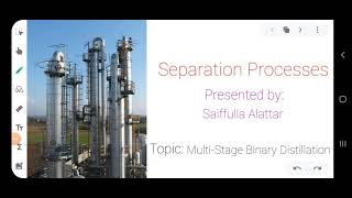 Lecture 4 Part 2 Multistage Binary Distillation Ponchon  Savarit Method Separation by Saiffulla [upl. by Rust]