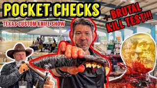 INSANE Pocket Checks at Texas Custom Knife Show Ballistic Dummy Destruction Tests [upl. by Merari]