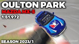 iRacing Oulton Park International MX5  Guide Lap  Hot Lap  Setup  blap file  151972 [upl. by Nyllewell]