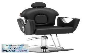 VEVOR Salon Chair Hydraulic Recliner Barber Chair for Hair Stylist 360 Degrees Review [upl. by Ferrigno]