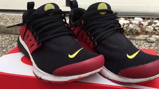 Nike Air Presto Black Red ON FEET [upl. by Yun]