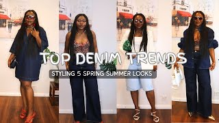 Top Denim Trends For 2024 Styling 5 Spring Summer Denim Outfits [upl. by Dachia]