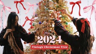 Vintage Nostalgia Christmas Tree 2024  Christmas Decorate With Me [upl. by Ylro]