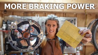 How to stop squealing brakes and get more power bedding in brake pads and rotors  Syd Fixes Bikes [upl. by Nahseez538]