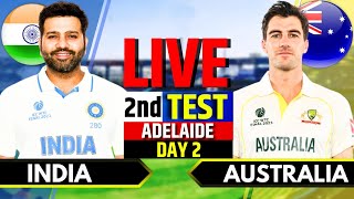 India vs Australia 2nd Test Day 2  IND vs AUS Live Match  Live Cricket Match Today IND Batting [upl. by Grossman]