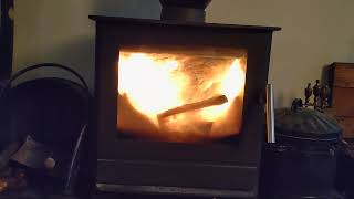 Log Burner Light Up 30 Sept 930 pm Stirling Scotland UK [upl. by Gord]