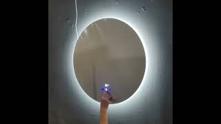 IA low cost bluetooth LED mirror with triple colors LEDBy Innova Model INB200S [upl. by Enneillij127]