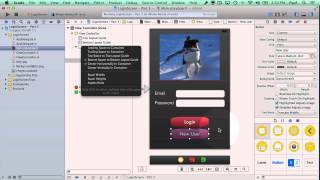 Xcode 5 Login ViewController Screen with Auto Layout and Layout Constraints  Part 35 [upl. by Lavona374]