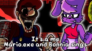 FnF Its a me but Marioexe and Bonnia my genderswap sings Marios Madness v2 [upl. by Urbana]