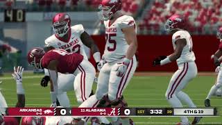 NCAA 24 Week 7 Arkansas Razorbacks vs 11 Alabama Crimson Tide [upl. by Svoboda]