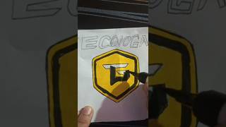 Drawing of TechnoGamerzOfficial logo in seconds 🤯 shorts drawing trending [upl. by Tiffanie942]