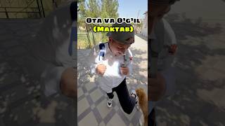 Maktab kuni ota va o’g’il😂 trend comedy funny uzbvine rek maktab oqish rek vines prikol [upl. by Magavern957]