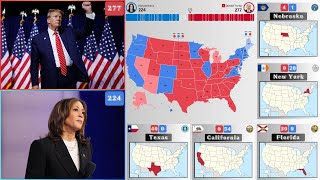 Comparison 2024 US State Election Results  Donald Trump vs Kamala Harris [upl. by Geddes]