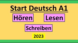 Start Deutsch A1 Hören Lesen und Schreiben modelltest mit Lösung am Ende  Vid  179 [upl. by Keryt]