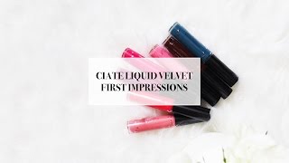 CIATÉ LIQUID VELVET MATTE LIPSTICKS FIRST IMPRESSIONS amp SWATCHES  cocochic [upl. by Maritsa]