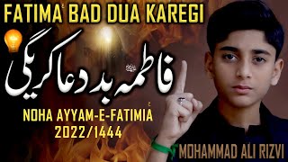 Bibi Fatima Noha 2023  Fatima Bad Dua Karegi  Mohammad Ali Rizvi  Ayam e Fatimiyah Noha 20231444 [upl. by Siramed]