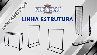 LINHA INDUSTRIAL Fidelferro  arara Industrial para roupas balcão  quadro telado [upl. by Hilton]