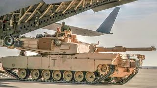 C17 Globemaster III Loading M1A1 ABRAMS Tank [upl. by Alleunam960]