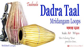 Dadra Taal  Mridanga Loops  scale A sharp khol loops [upl. by Jarl]